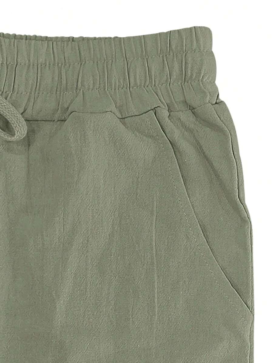Thomas | Pantalon Homme Lin Blanc Taille Élastiquée