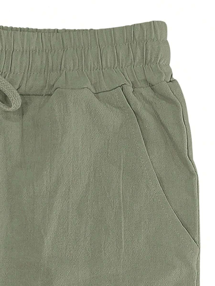 Thomas | Pantalon Homme Lin Blanc Taille Élastiquée