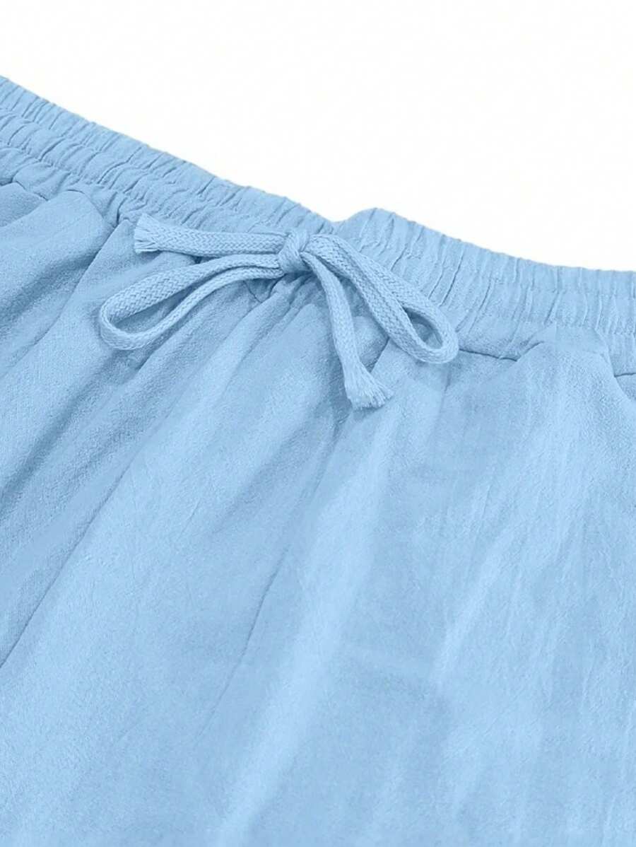 Thomas | Pantalon Homme Lin Blanc Taille Élastiquée