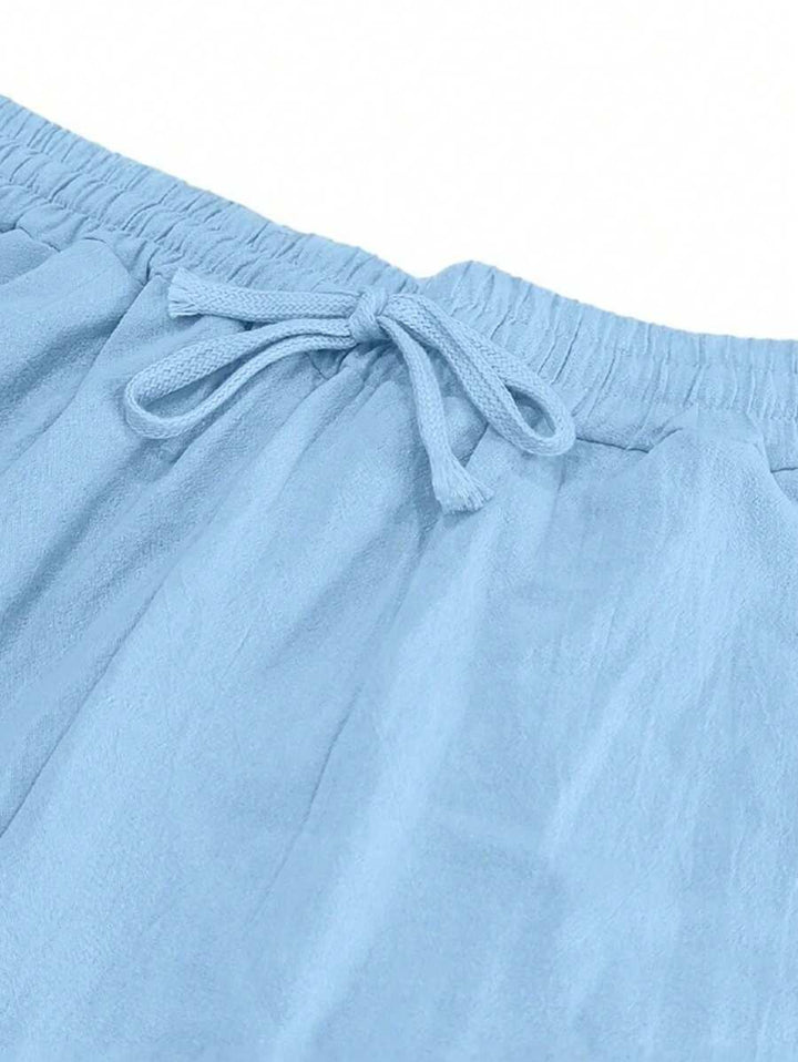 Thomas | Pantalon Homme Lin Blanc Taille Élastiquée