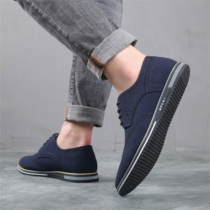 Victor | Chaussures Oxford Homme Daim Noir à Lacets