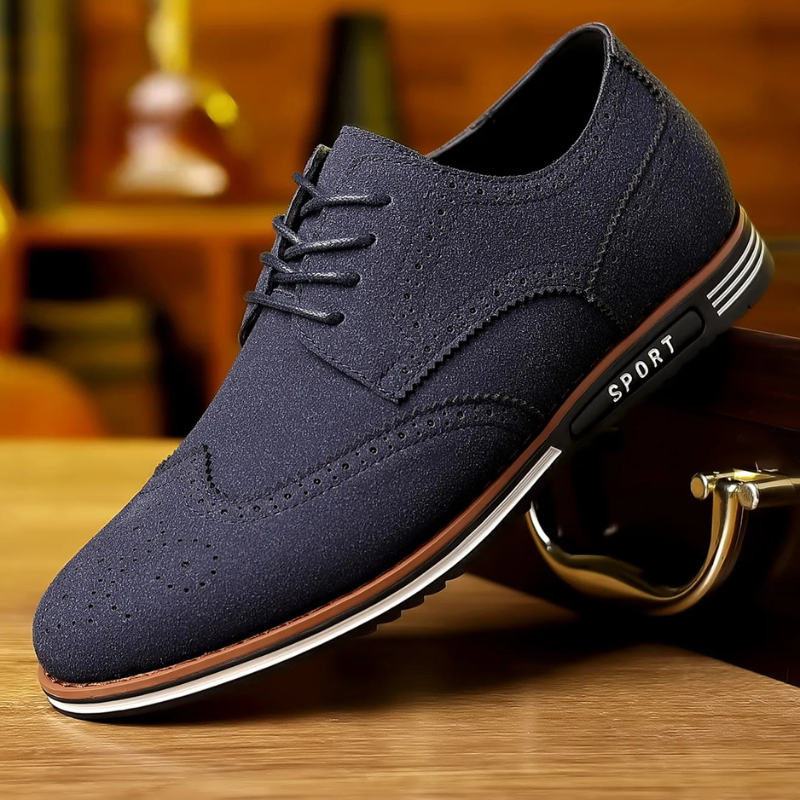 Victor | Chaussures Oxford Homme Daim Noir à Lacets