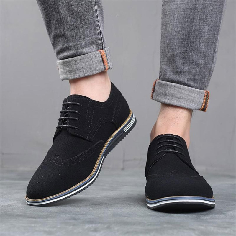 Victor | Chaussures Oxford Homme Daim Noir à Lacets