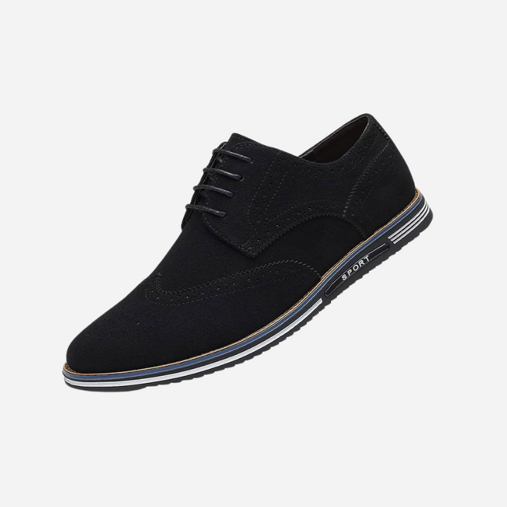 Victor | Chaussures Oxford Homme Daim Noir à Lacets