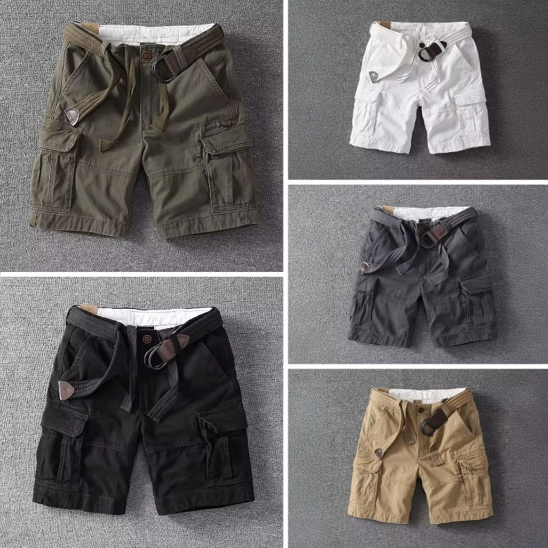 Yann | Short Cargo Homme Beige Multi-Poches