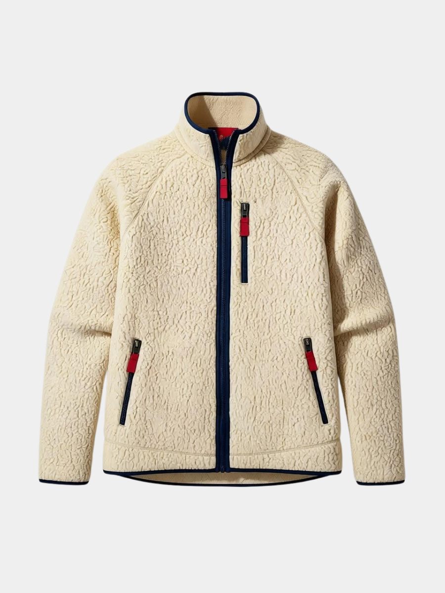 Camille | Veste Polaire Col Montant Fermeture Éclair Femme Hiver