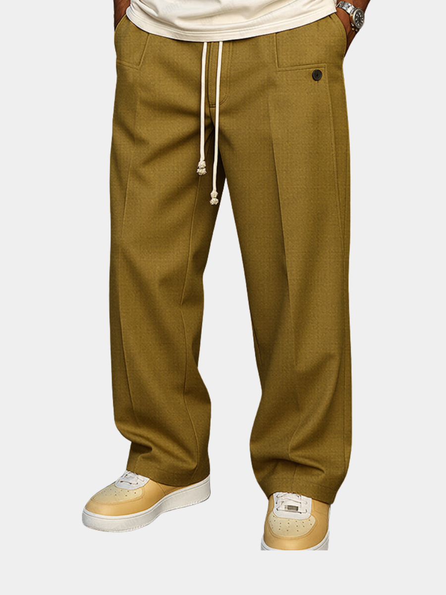 Florian | Pantalon Large Plissé à Cordons Homme