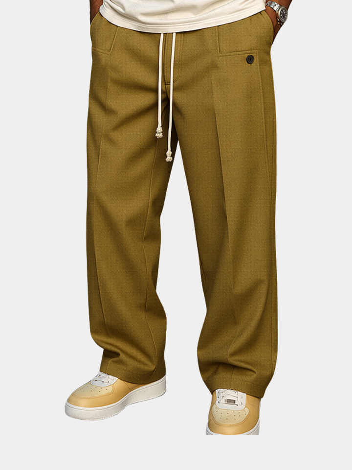 Florian | Pantalon Large Plissé à Cordons Homme