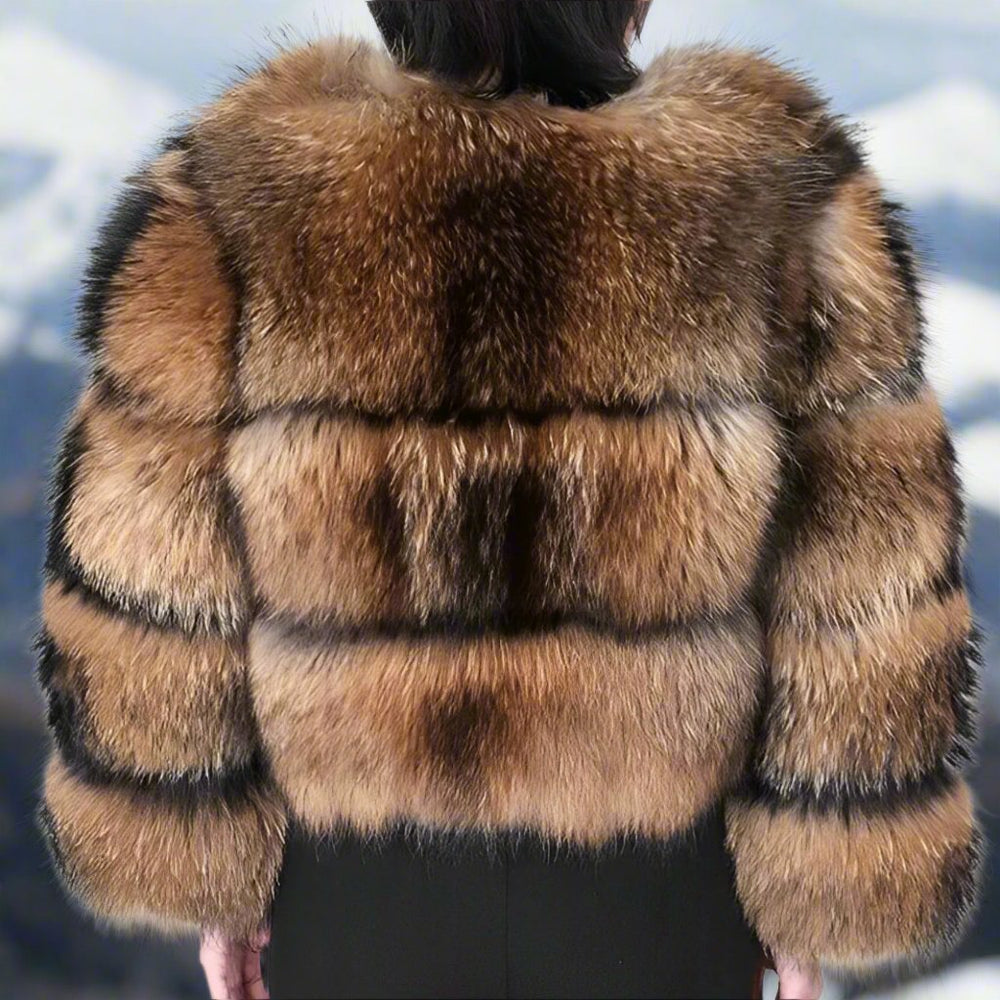 Élodie | Veste Fourrure Femme Coupe Courte