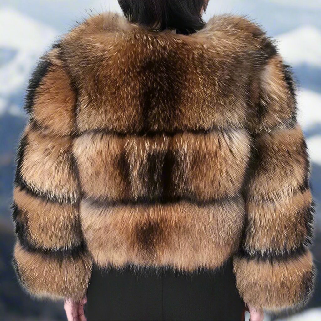 Élodie | Veste Fourrure Femme Coupe Courte