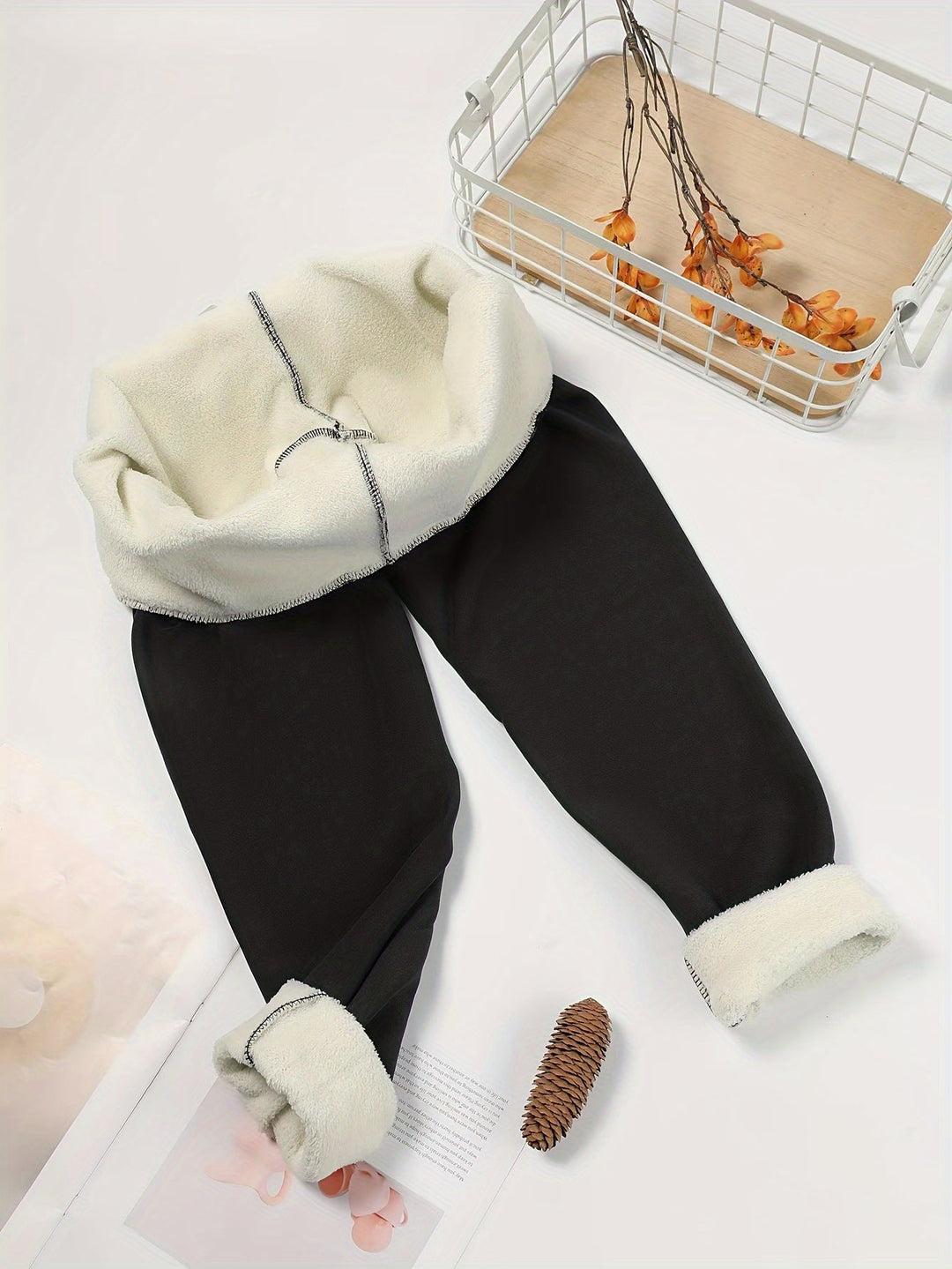 Noémie | Legging Femme Doublé Polaire Taille Haute