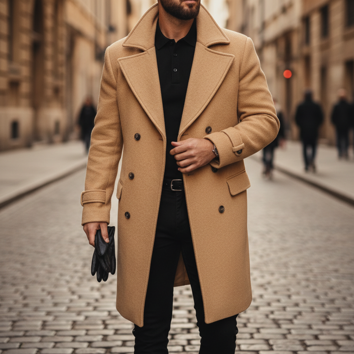 David | Manteau Homme Laine Double Boutonnage