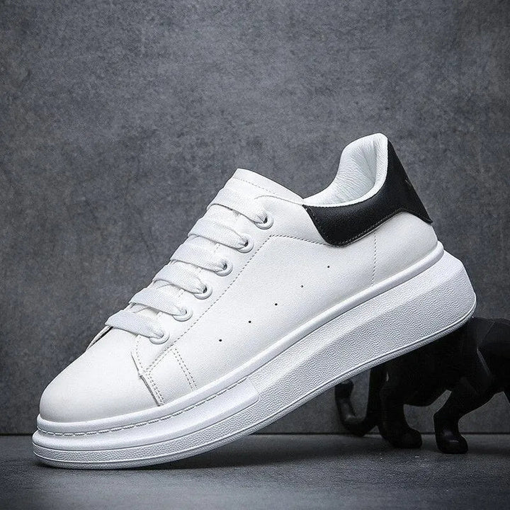 Jessie | Baskets Chunky Cuir Blanc Uni