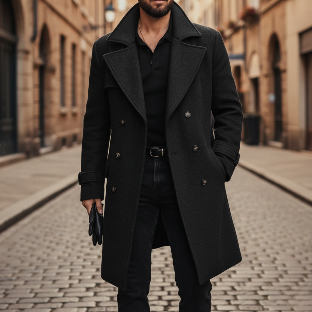 David | Manteau Homme Laine Double Boutonnage