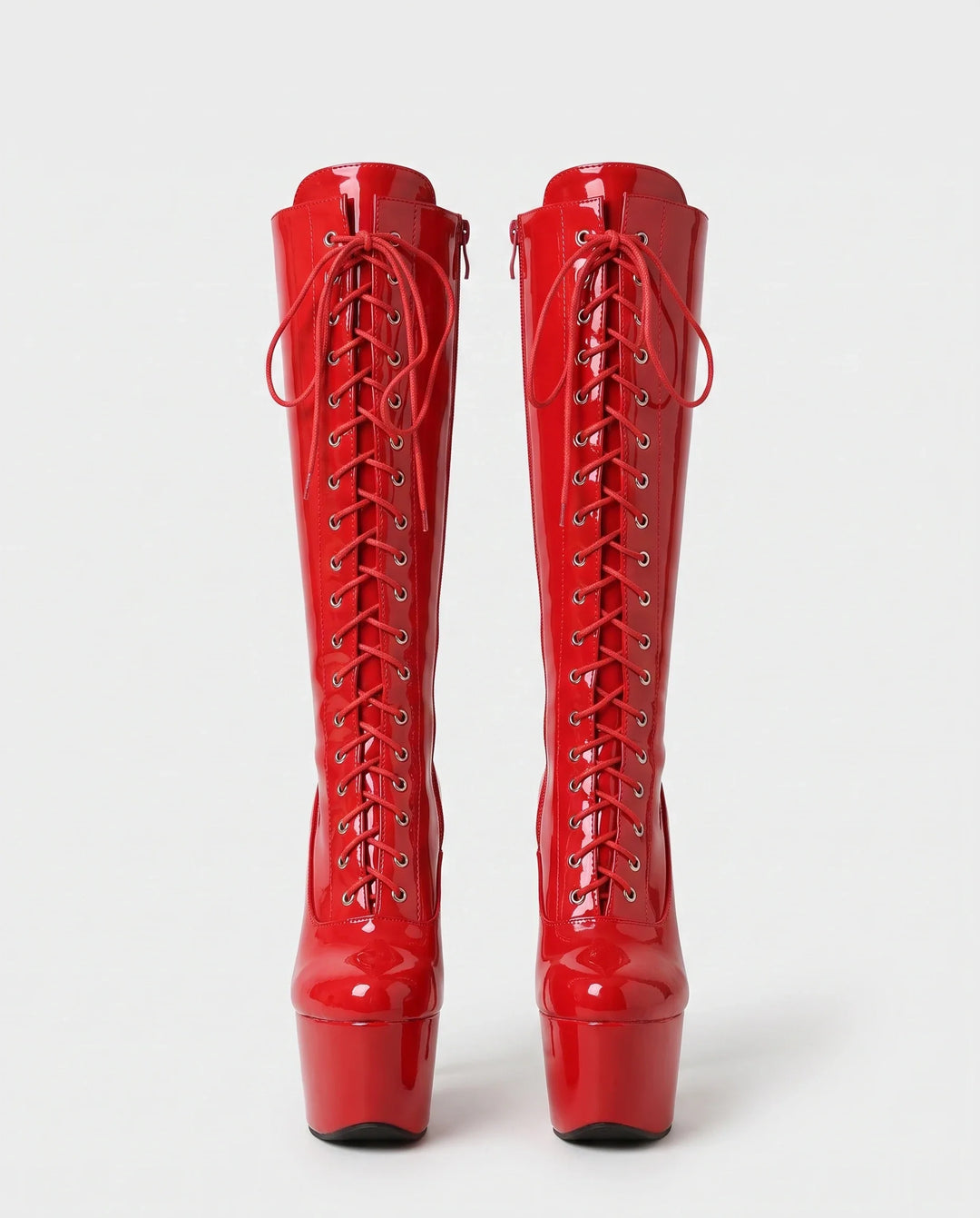 Inès | Bottes Cuissardes à Talon Haut à Lacets