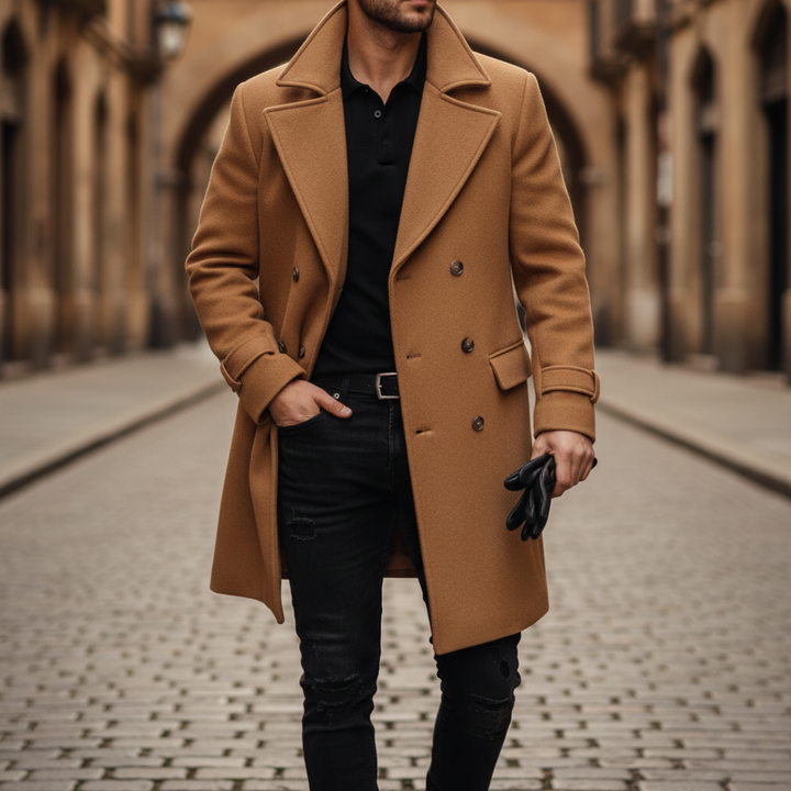 David | Manteau Homme Laine Double Boutonnage