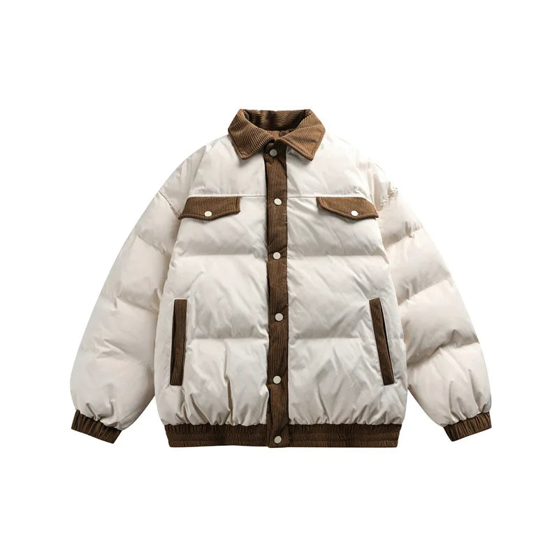 Gabrielle | Veste Matelassée Col Contrasté Oversize
