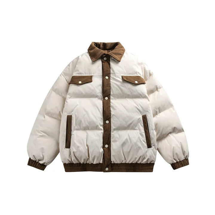 Gabrielle | Veste Matelassée Col Contrasté Oversize