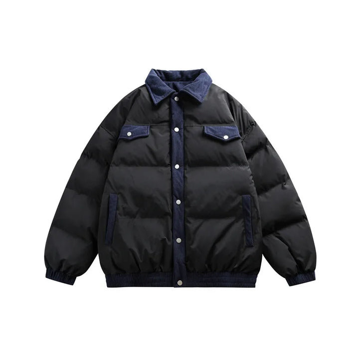 Gabrielle | Veste Matelassée Col Contrasté Oversize
