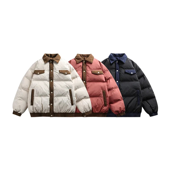Gabrielle | Veste Matelassée Col Contrasté Oversize
