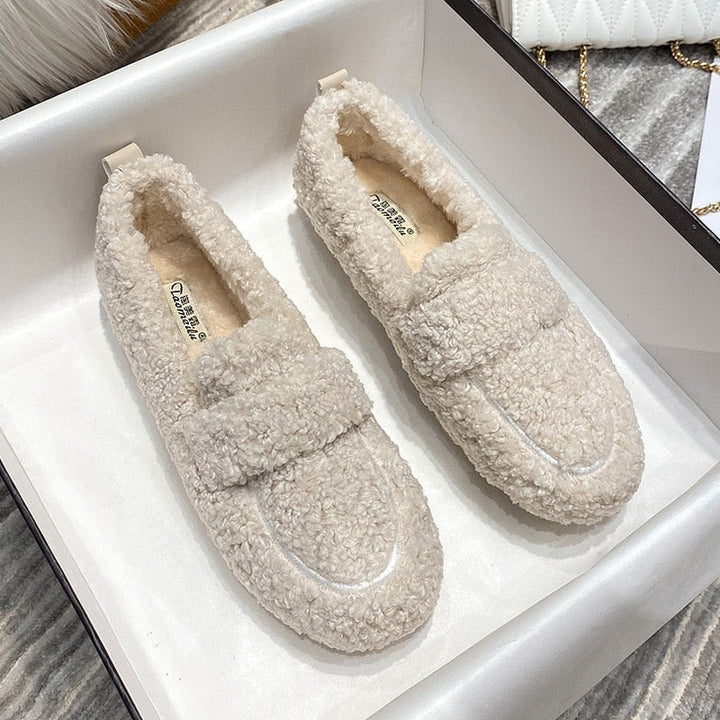 Lucie | Ballerines Effet Laine Pull-On
