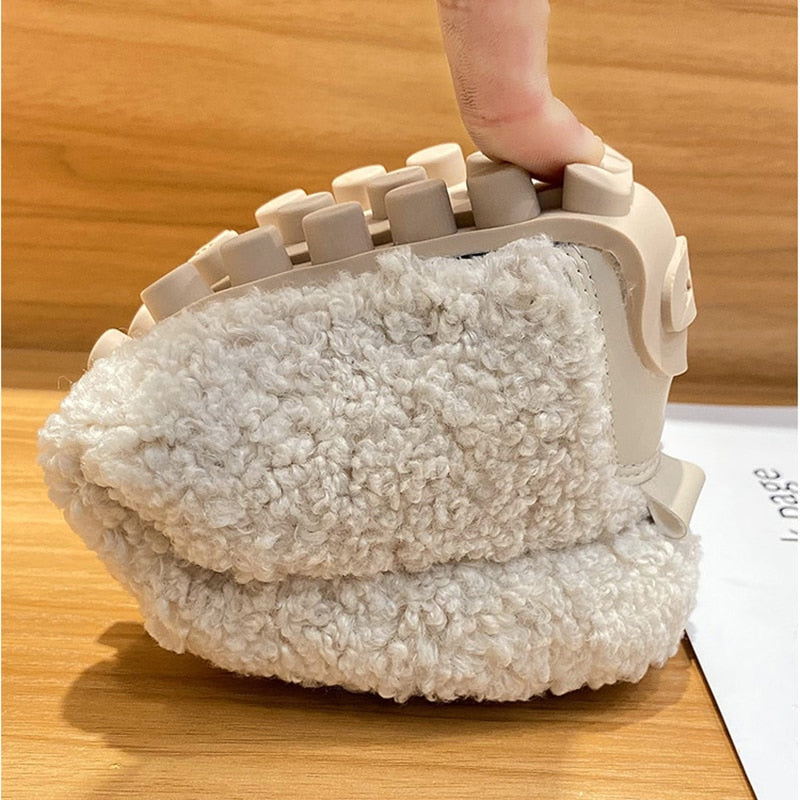 Lucie | Ballerines Effet Laine Pull-On