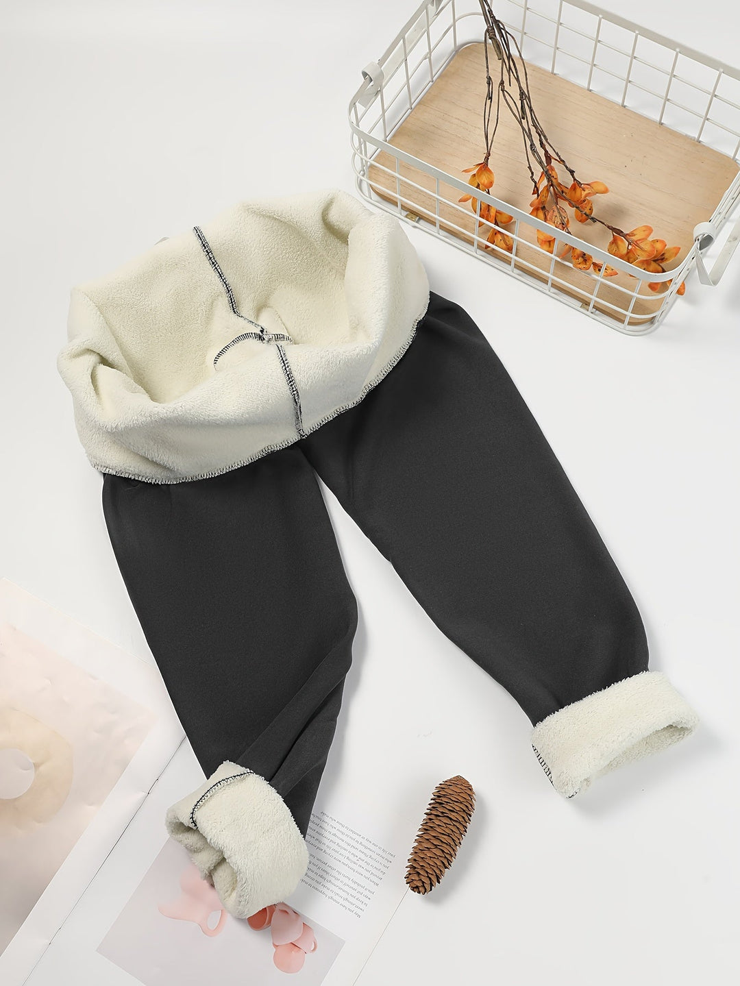 Noémie | Legging Femme Doublé Polaire Taille Haute