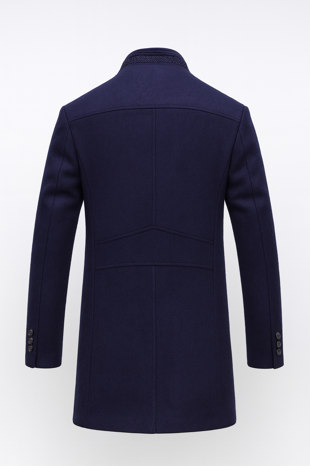 Clément | Manteau Homme Col Contrasté Boutonné Laine