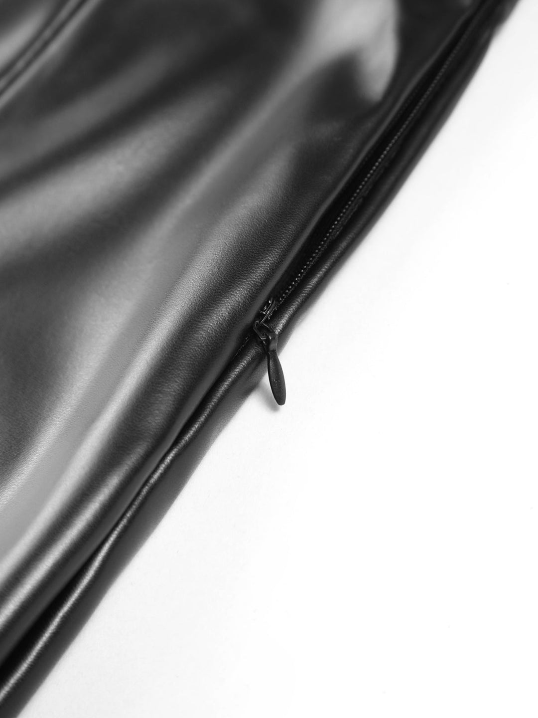 Margot | Pantalon Fausse Cuir Jambe Fendue Taille Haute