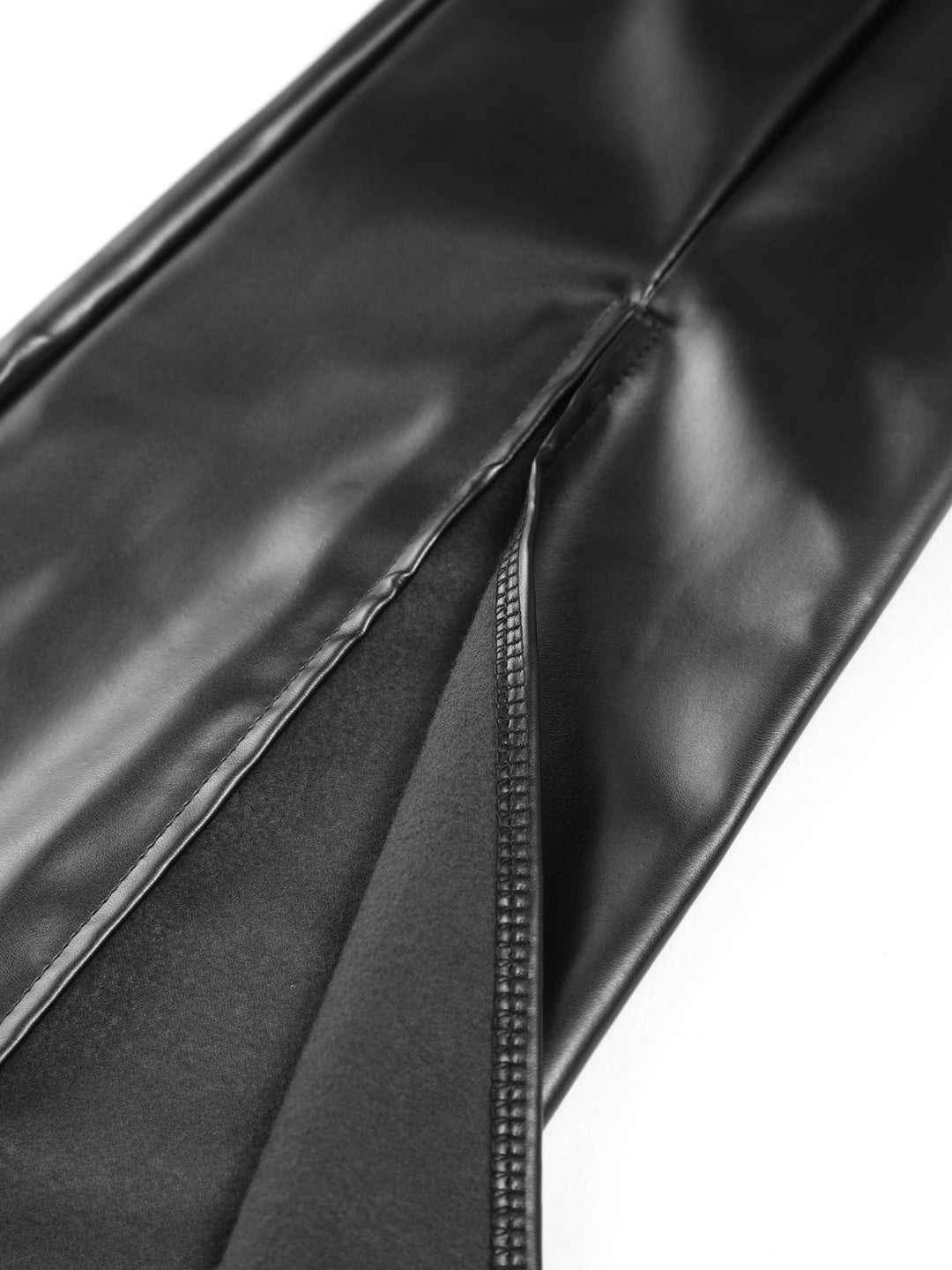 Margot | Pantalon Fausse Cuir Jambe Fendue Taille Haute