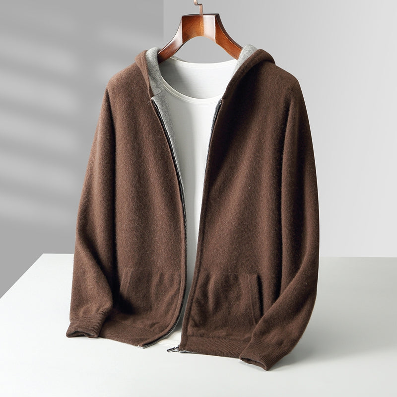 Noa | Veste à Capuche Zippée Gris Clair Coupe Ample