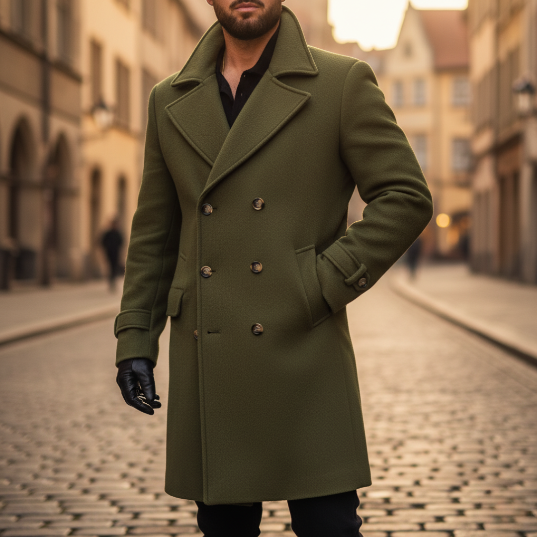 David | Manteau Homme Laine Double Boutonnage