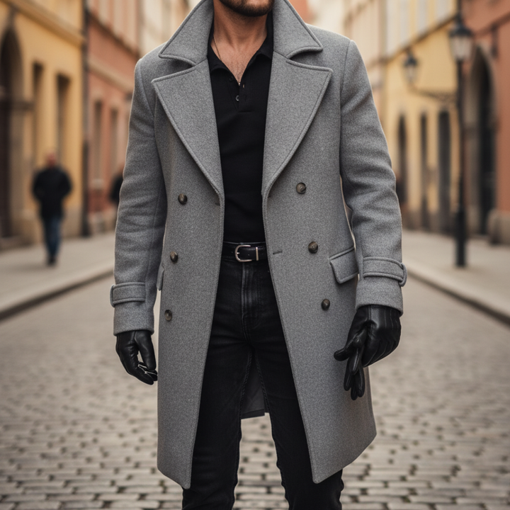 David | Manteau Homme Laine Double Boutonnage