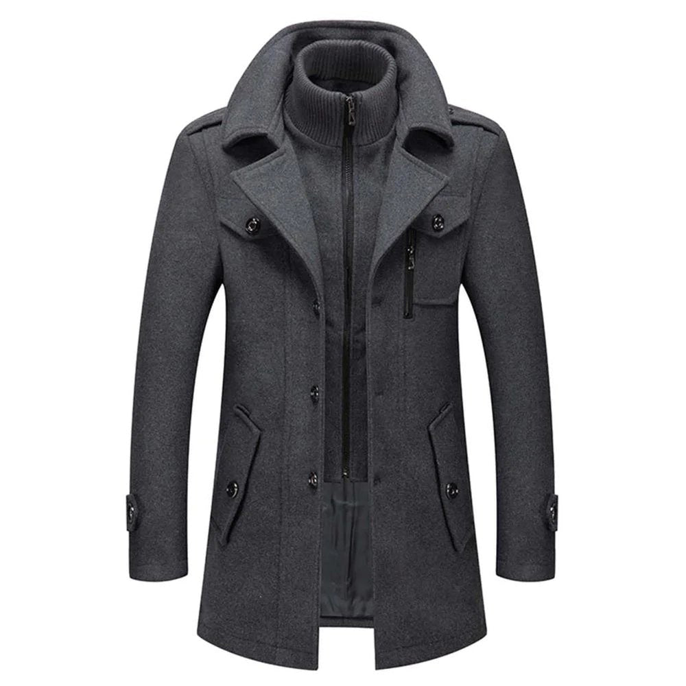 Alexandre | Manteau Peacoat Homme Coupe Ajustée