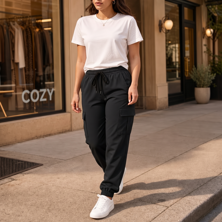 Audrey | Pantalon Jogger Cargo Femme Relax