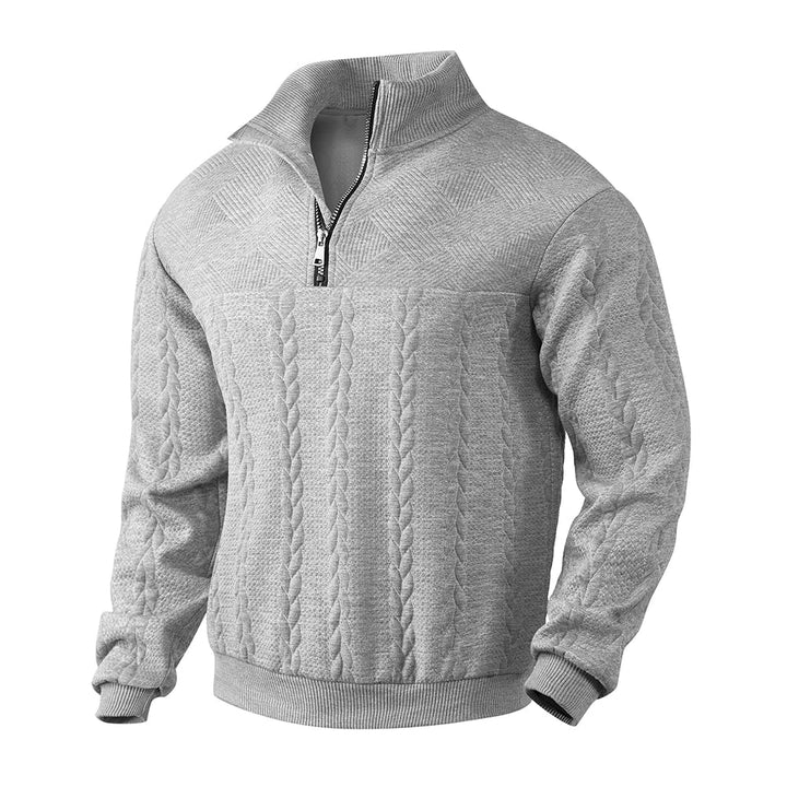 Guillaume | Pull Quart-Zip Maille Torsadée Homme