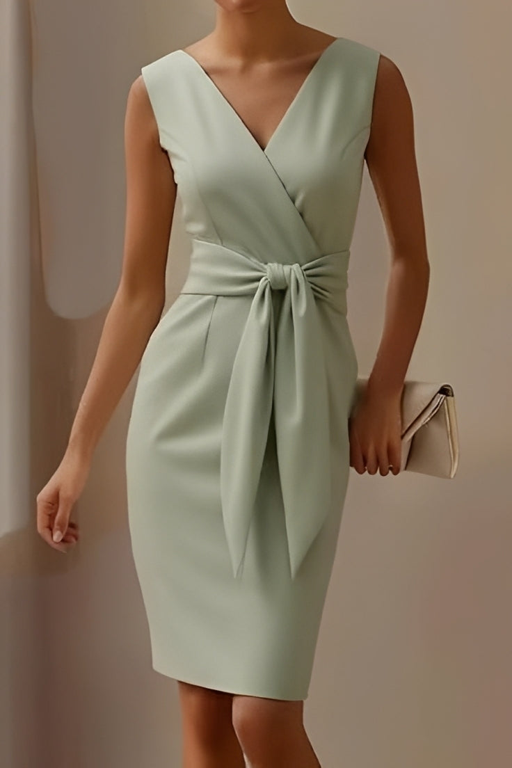 Carla | Robe Cocktail en Satin Rose