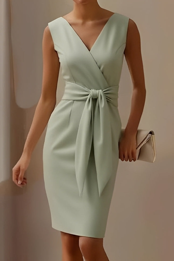 Carla | Robe Cocktail en Satin Rose
