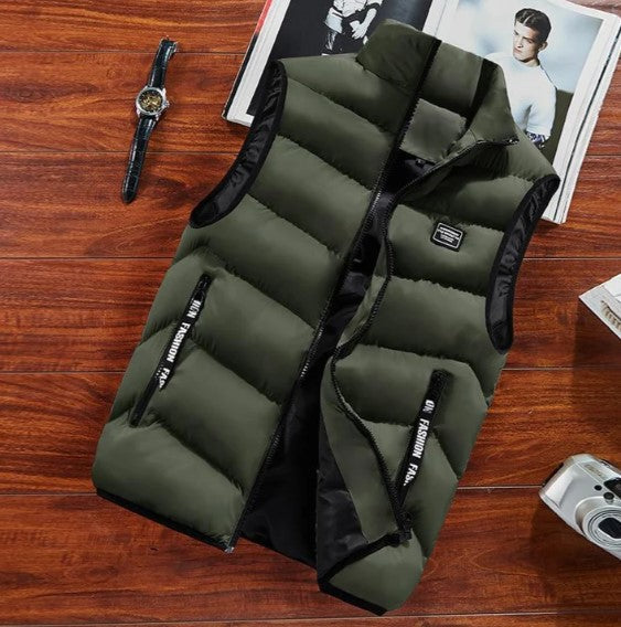 Charles | Gilet Matelassé Col Zippé Homme