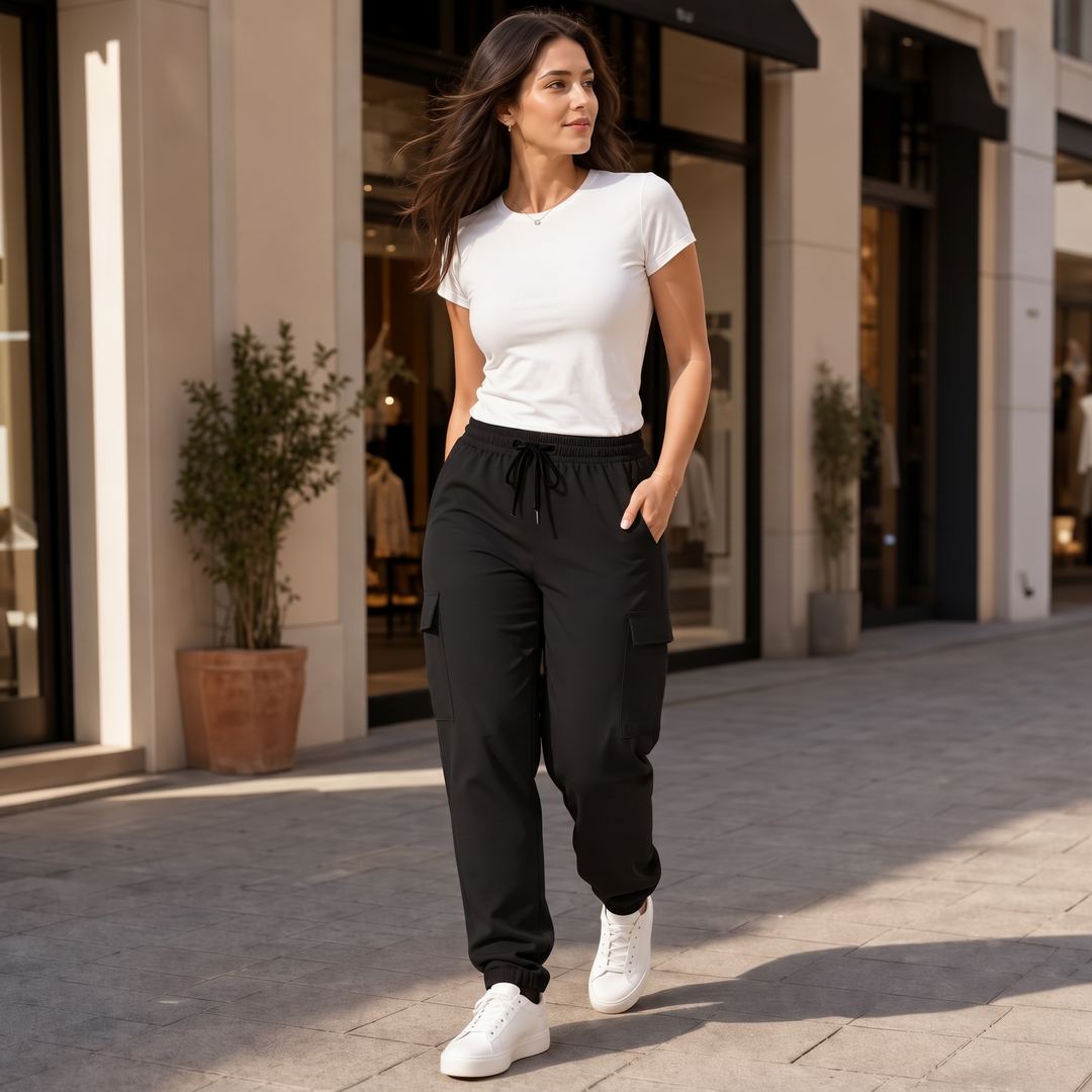 Audrey | Pantalon Jogger Cargo Femme Relax