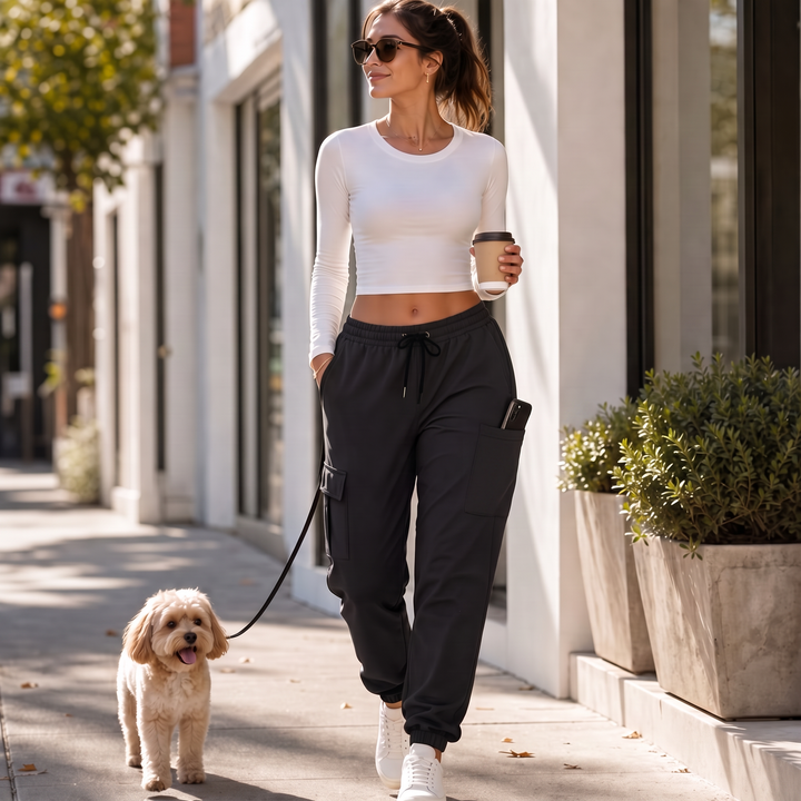 Audrey | Pantalon Jogger Cargo Femme Relax