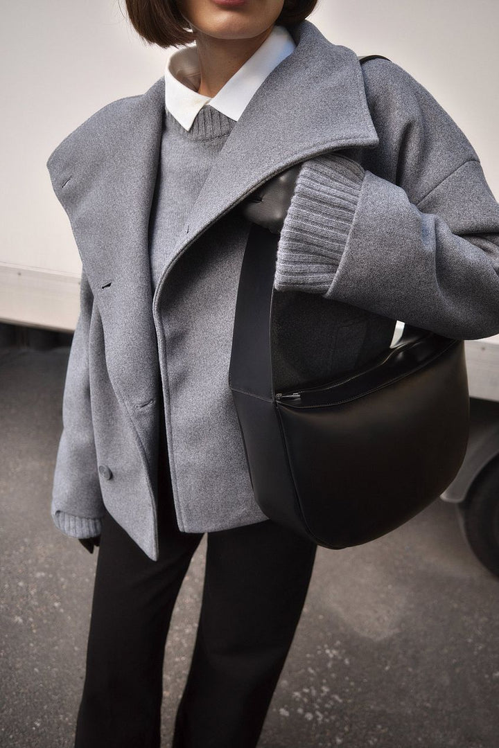 Héloïse | Manteau en Laine Croisé Col Large