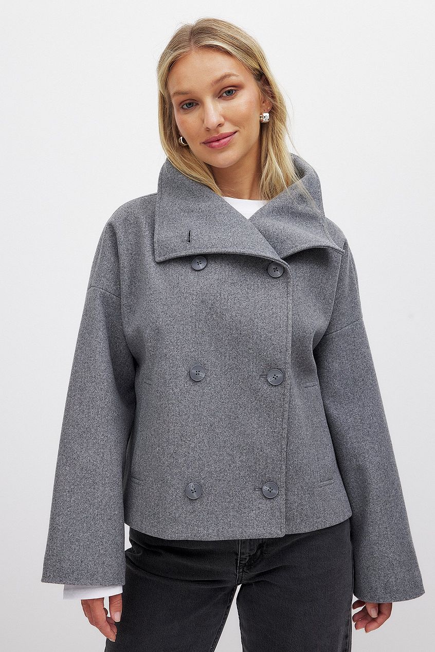 Héloïse | Manteau en Laine Croisé Col Large