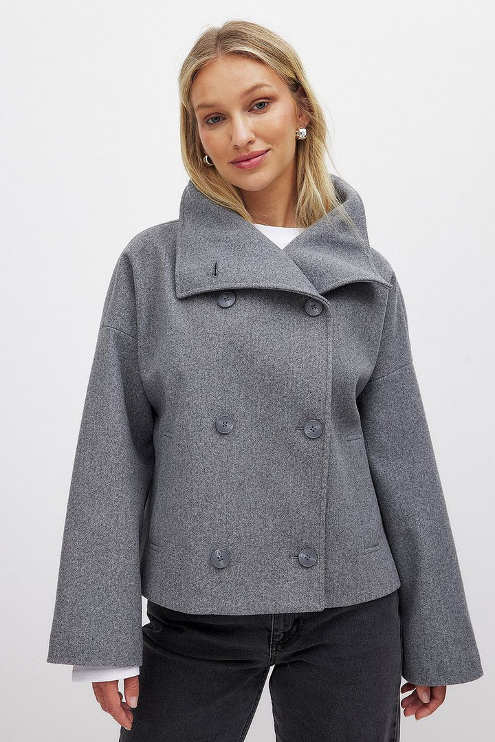 Héloïse | Manteau en Laine Croisé Col Large