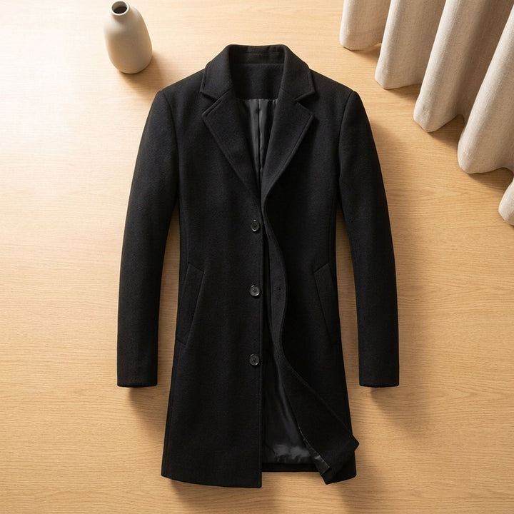 Baptiste | Col Roulé Manteau Long Homme