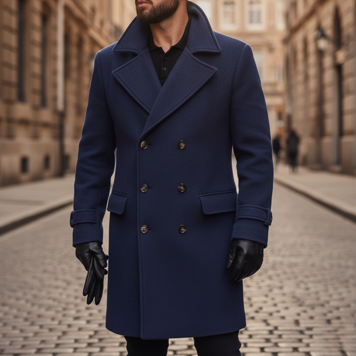 David | Manteau Homme Laine Double Boutonnage