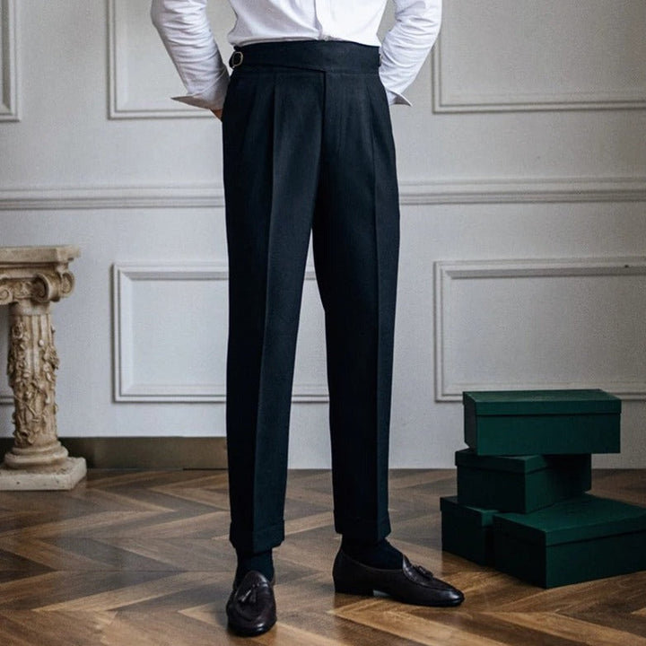 Dylan | Pantalon Homme Plissé Taille Haute