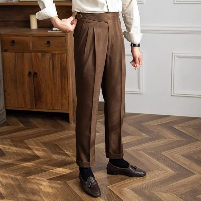 Dylan | Pantalon Homme Plissé Taille Haute