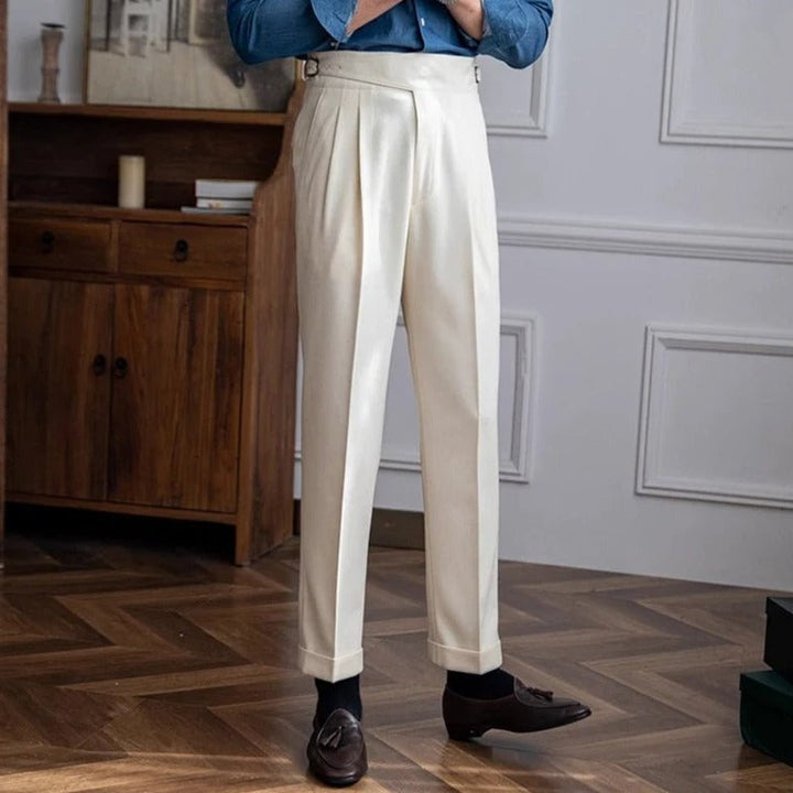 Dylan | Pantalon Homme Plissé Taille Haute