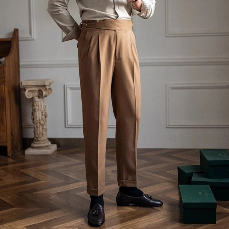 Dylan | Pantalon Homme Plissé Taille Haute
